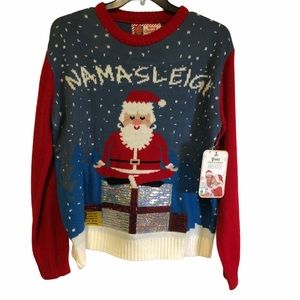 🎄SALE! - Today Only! - Great Christmas Sweater Namasleigh Santa Gifts L